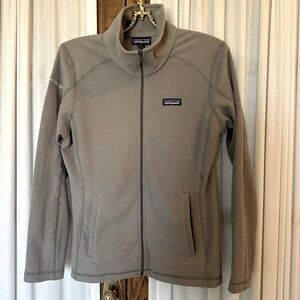 Patagonia Light Gray Light Fleece Zip Front Jacket